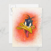 DAFFY DUCK™ in Orange Postkarte (Vorne/Hinten)