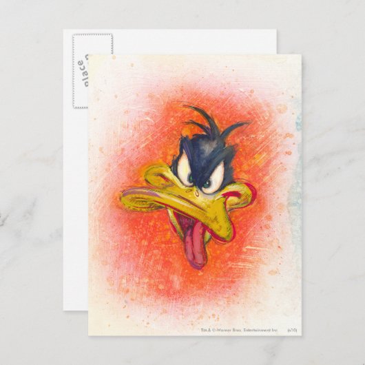 DAFFY DUCK™ in Orange Postkarte (Vorne/Hinten)