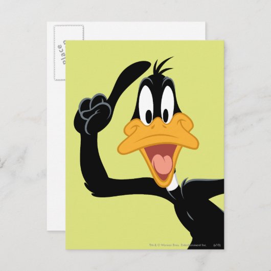 DAFFY DUCK™ mit einer großartigen Idee Postkarte (Vorne/Hinten)