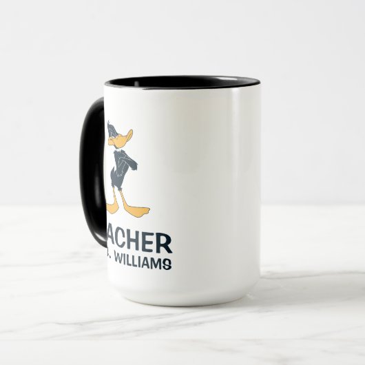 DAFFY DUCK™ mit überfülltem Waffenlehrer Tasse (Vorderseite Links)