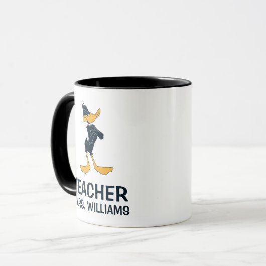 DAFFY DUCK™ mit überfülltem Waffenlehrer Tasse (Vorderseite Links)