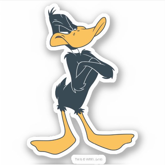 DAFFY DUCK™ mit überquerten Waffen Aufkleber (Vorderseite)