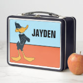 DAFFY DUCK™ mit überquerten Waffen | Name hinzufüg Metall Brotdose (Beispiel)