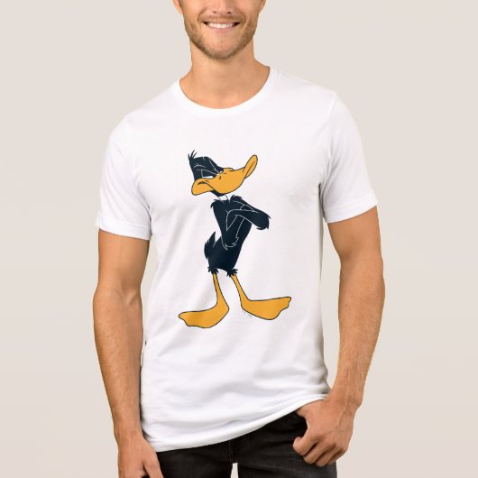 DAFFY DUCK™ mit überquerten Waffen Tri-Blend Shirt (Vorderseite)