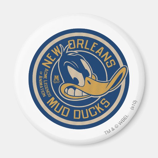 DAFFY DUCK™ Mud Ducks Round-Logo Magnet (Vorne)