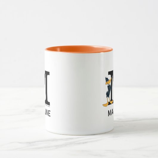DAFFY DUCK™ Name und Monogramm hinzufügen Tasse (Zentrum)