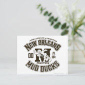 DAFFY DUCK™ New Orleans Mud Ducks Logo 2 Postkarte (Stehend Vorderseite)