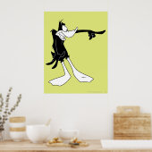 DAFFY DUCK™ Shocked and Point Poster (Küche)