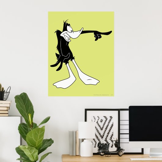 DAFFY DUCK™ Shocked and Point Poster (Heimbüro)
