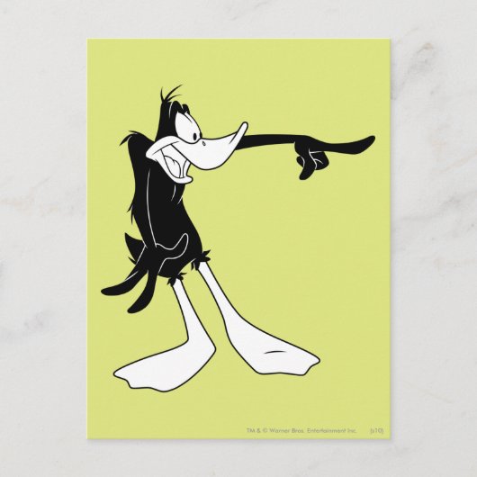DAFFY DUCK™ Shocked and Point Postkarte (Vorderseite)