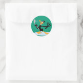 DAFFY DUCK™ Singing Runder Aufkleber (Tasche)