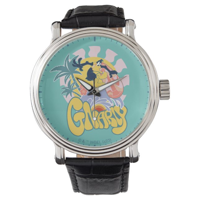 DAFFY DUCK™ Surfing - Gnarly Armbanduhr (Vorderseite)
