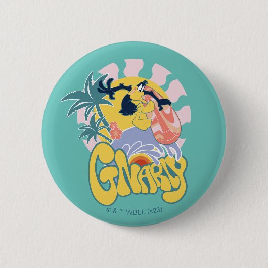 DAFFY DUCK™ Surfing - Gnarly Button (Vorderseite)