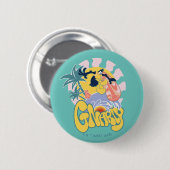 DAFFY DUCK™ Surfing - Gnarly Button (Vorne & Hinten)
