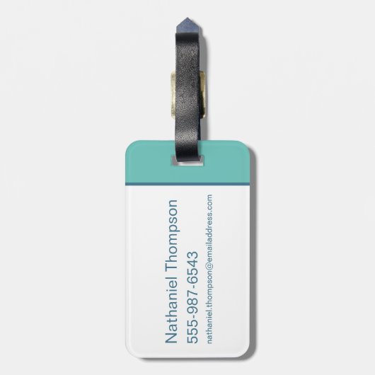 DAFFY DUCK™ Surfing - Gnarly Gepäckanhänger (Rückseite vertikal)