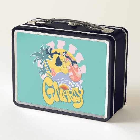 DAFFY DUCK™ Surfing - Gnarly Metall Brotdose (Rückseite)