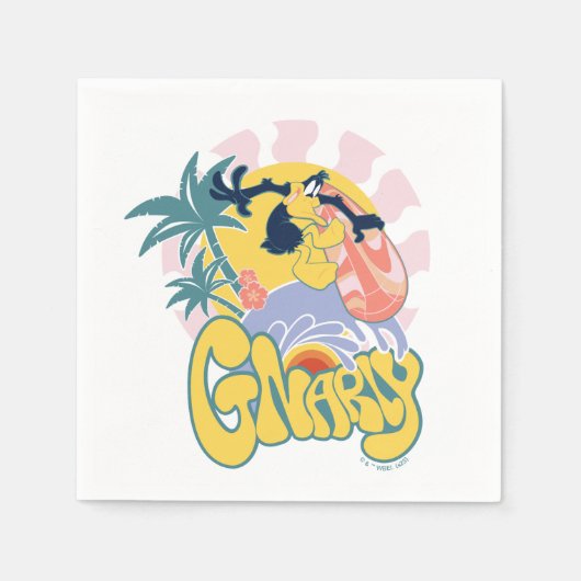 DAFFY DUCK™ Surfing - Gnarly Serviette (Vorderseite)