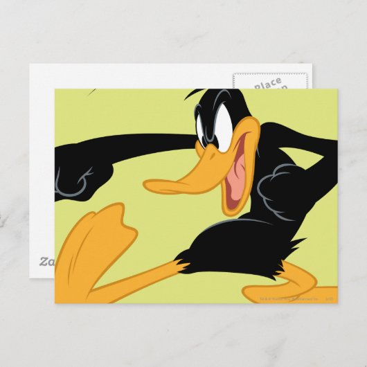 DAFFY DUCK™ Swinging a Punch Postkarte (Vorne/Hinten)