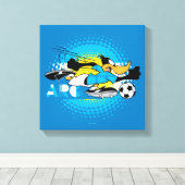 DAFFY DUCK™ Team Argentina Soccer Graphic Leinwanddruck (Insitu (Holzboden))