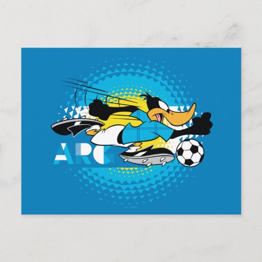 DAFFY DUCK™ Team Argentina Soccer Graphic Postkarte (Vorderseite)