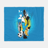 DAFFY DUCK™ Team Argentinien Fußball Grafik Fleecedecke (Vorderseite (Horizontal))