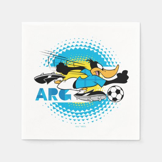 DAFFY DUCK™ Team Argentinien Fußball Grafik Serviette (Vorderseite)