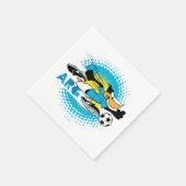 DAFFY DUCK™ Team Argentinien Fußball Grafik Serviette (Ecke)
