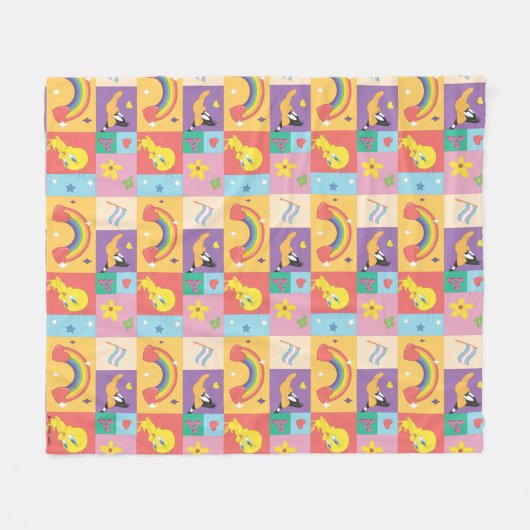 DAFFY DUCK™ & TWEETY™ - Pride-Muster Fleecedecke (Vorderseite (Horizontal))