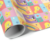 DAFFY DUCK™ & TWEETY™ - Pride-Muster Geschenkpapier (Rolleneckpunkt)