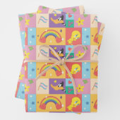 DAFFY DUCK™ & TWEETY™ - Pride-Muster Geschenkpapier Set (Beispiel)