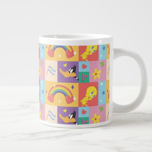 DAFFY DUCK™ & TWEETY™ - Pride-Muster Jumbo-Tasse (Rechts)