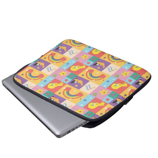 DAFFY DUCK™ & TWEETY™ - Pride-Muster Laptopschutzhülle (Vorne Knopf)