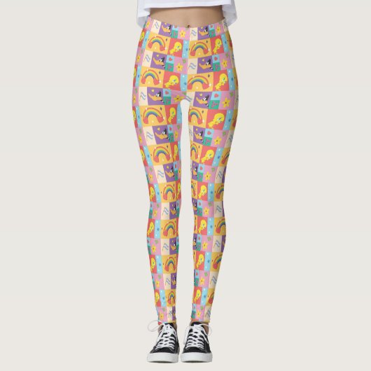 DAFFY DUCK™ & TWEETY™ - Pride-Muster Leggings (Vorderseite)