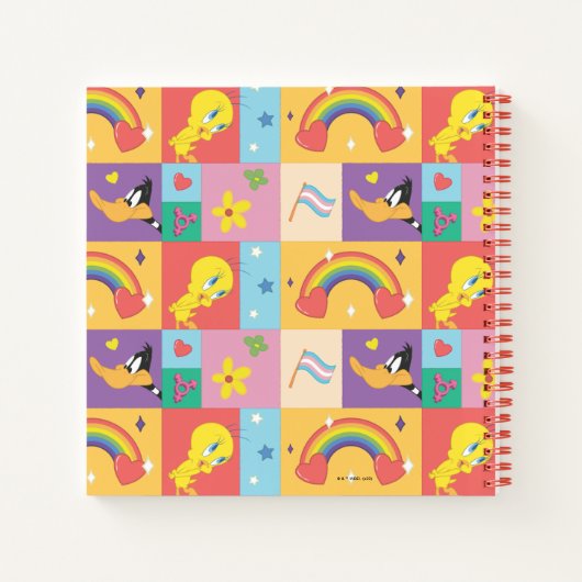 DAFFY DUCK™ & TWEETY™ - Pride-Muster Notizblock (Rückseite)