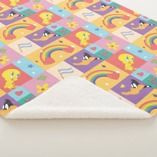 DAFFY DUCK™ & TWEETY™ - Pride-Muster Sherpadecke (3/4)