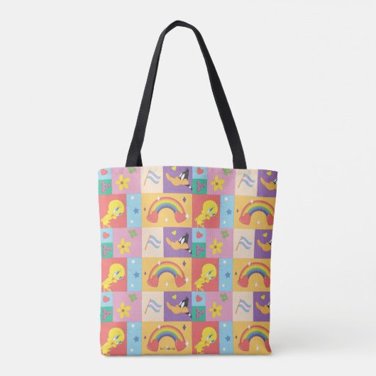 DAFFY DUCK™ & TWEETY™ - Pride-Muster Tasche (Rückseite)