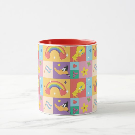 DAFFY DUCK™ & TWEETY™ - Pride-Muster Tasse (Zentrum)