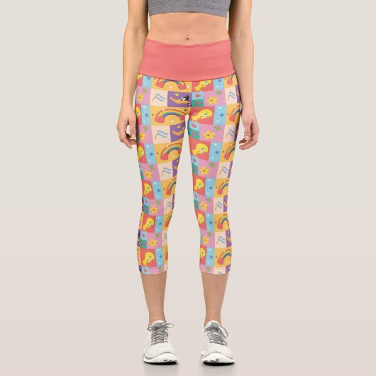 DAFFY DUCK™ & TWEETY™ - Pride Pattern Capri Leggings (Vorderseite)