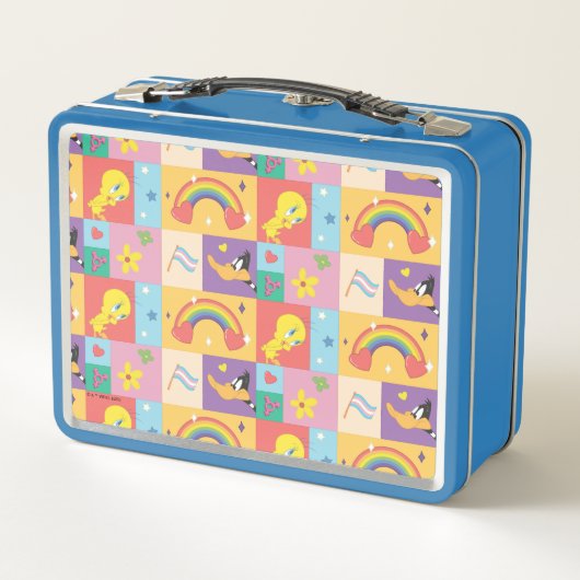 DAFFY DUCK™ & TWEETY™ - Pride Pattern Metall Brotdose (Rückseite)