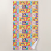 DAFFY DUCK™ & TWEETY™ - Pride Pattern Strandtuch (Vorderseite)