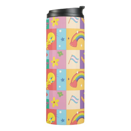 DAFFY DUCK™ & TWEETY™ - Pride Pattern Thermosbecher (Nach links gedreht)