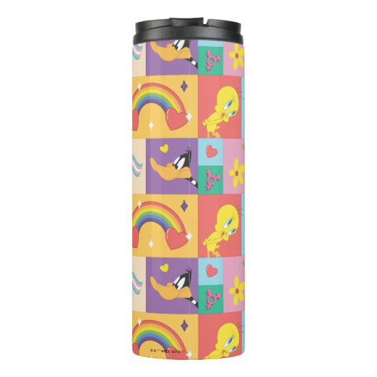 DAFFY DUCK™ & TWEETY™ - Pride Pattern Thermosbecher (Rückseite)