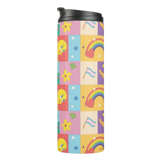 DAFFY DUCK™ & TWEETY™ - Pride Pattern Thermosbecher (Nach rechts gedreht)