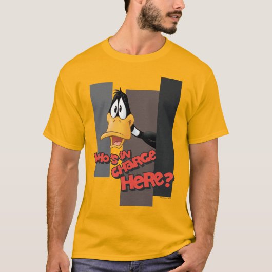 DAFFY DUCK™ "Wer ist hier verantwortlich?" T-Shirt (Vorderseite)