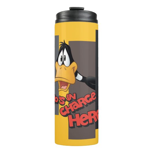 DAFFY DUCK™ "Wer ist hier verantwortlich?" Thermosbecher (Vorderseite)
