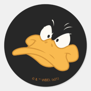 DAFFY DUCK™ Wütendes Gesicht Runder Aufkleber