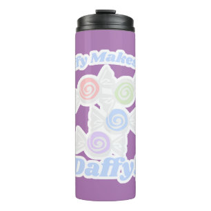 Daffy for Taffy Candy Fun Sweet Art Thermosbecher