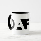 Dafuq Schatten blockiert Skateboard. Becher Tasse (Vorderseite Links)