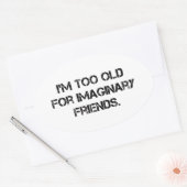 Dafür bin ich zu alt ovaler aufkleber (Umschlag)