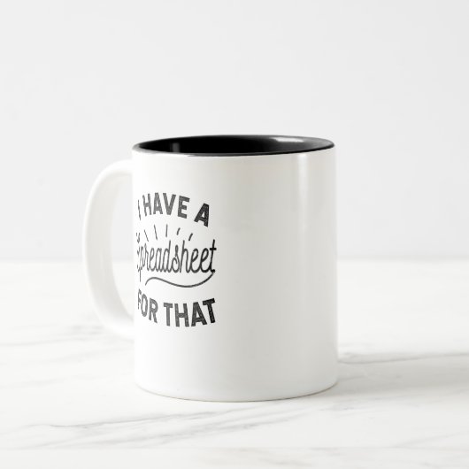 Dafür habe ich eine Tabelle Zweifarbige Tasse (Vorderseite Links)